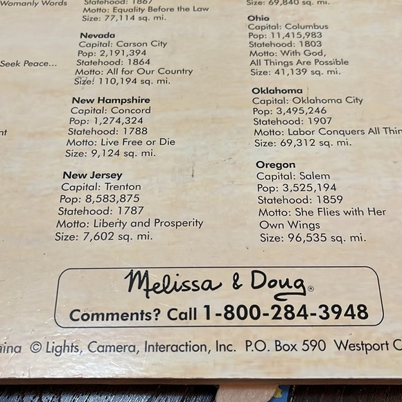 USA States and Capitals wooden puzzle - Picture 8 of 10